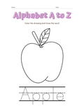 A–Z Alphabet Tracing Workbook for Kids | Printable ABC Handwriting Practice & Coloring Book | Preschool & Kindergarten Learning Book
