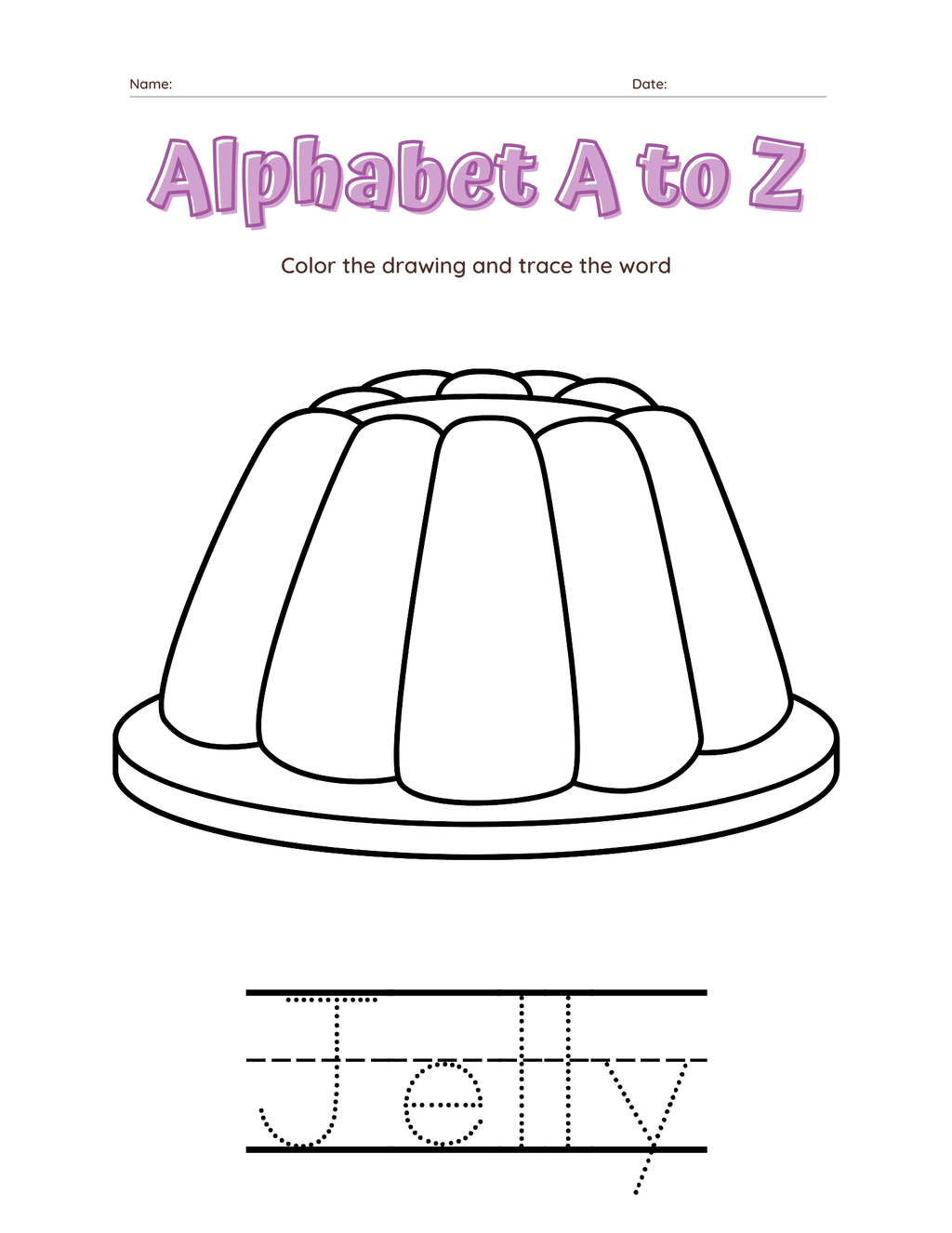 A–Z Alphabet Tracing Workbook for Kids | Printable ABC Handwriting Practice & Coloring Book | Preschool & Kindergarten Learning Book